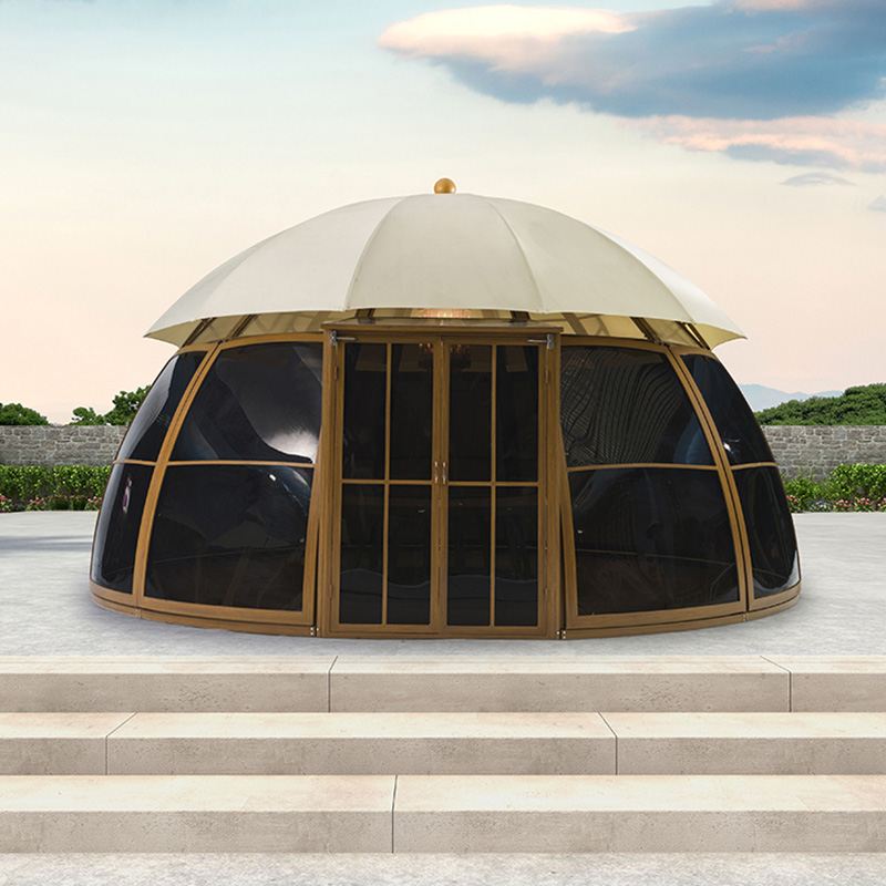 2021 China New Design Superstore Gazebo -
 Outdoor Galvanized Steel Hardtop Double Roof Permanent Gazebo Canopy – Yufulong
