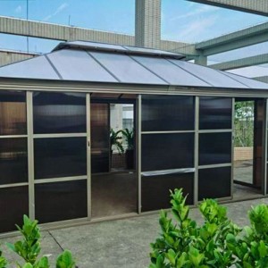 Outdoor Gazebo for Patios Canopy for Shade and Rain with Corner Shelves