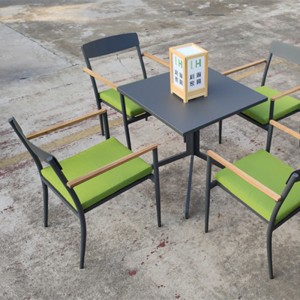 Factory Cheap Hot China Morden Design Aluminium Sofa Set Two Chair & One Bench Sets with Table Outdoor Garden