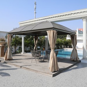 Outdoor Gazebo Canopy, Aluminum Frame Soft Top Outdoor Patio Gazebo