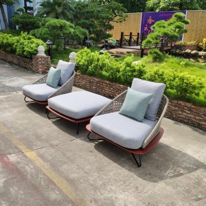 Patio Wicker Furniture Set, Rattan Outdoor Sofa Set for Garden Balcony