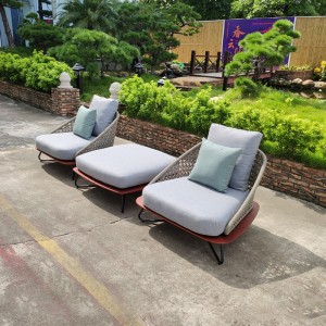 Patio Wicker Furniture Set, Rattan Outdoor Sofa Set for Garden Balcony