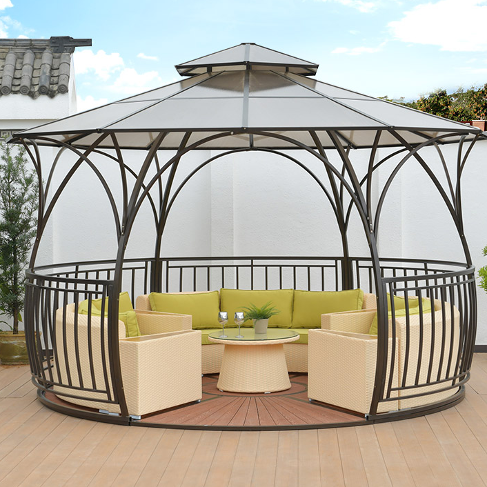 China Garden Gazebo Manufacturer – 
 Super Stylish Double Top Iron Outdoor Gazebo YFL-709C – Yufulong