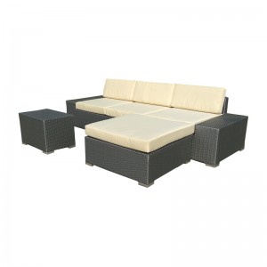 High Quality China Modern Outdoor Garden Furniture Fabric Upholstery Villa Resort Hotel Corner Sofa