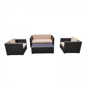 China Canopy Bed Manufacturers – 
 Patio Outdoor Furniture Set Porch Wicker Chairs Sets Rattan Balcony Sofa Conversation Set  – Yufulong