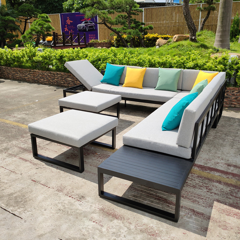 Factory wholesale Summer House Corner Sofa – Outdoor Sectional Conversation Sofa Set, Modern Patio Couch Sofa Set – Yufulong