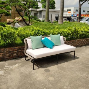 China Cheap price China Outdoor Garden Luxury 6PCS Rattan Furniture Wicker Couch Conversation Corner Sectional Sofa with Cushion