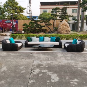 Factory directly High Quality Garden Furniture Sets PE Rattan Wicker Combination Sofa
