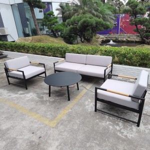 Professional China Bamboo Sofa Set -
 Outdoor Patio Furniture Sets, White Metal Conversation Set  – Yufulong