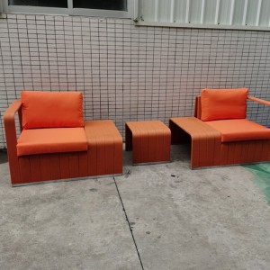 China Garden Chair Factory – 
 Aluminum Sectional Sofa Shore Outdoor Patio Furniture Set Metal Conversation Set  – Yufulong