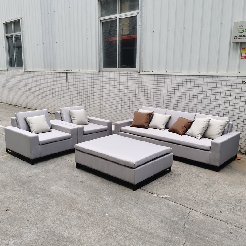 China Armless Sofa Manufacturer – 
 Garden Outdoor Patio Sectionals Set Aluminum Patio Furniture Outdoor Sofa  – Yufulong