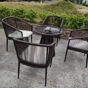 Fixed Competitive Price Rattan Outdoor Furniture -
 Simple Table and Chair Combination Balcony Modern Design – Yufulong