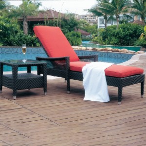 Hot New Products Plastic Chair -
 Outdoor Patio Rattan Lounge Chair, Wicker Lounger Recliner Chair Adjustable Backrest – Yufulong