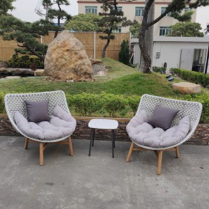 ODM Supplier China Outdoor Rattan Patio Pool Sunbed Morden Home Balcony Terrace Garden Adjust Back Sofa Sets