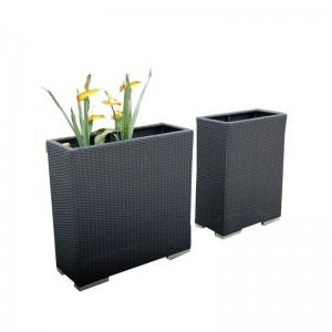Good Quality Wicker Pot Planter Set – Square Wicker Planter,Tall Planter Decor Box for Outdoors  – Yufulong