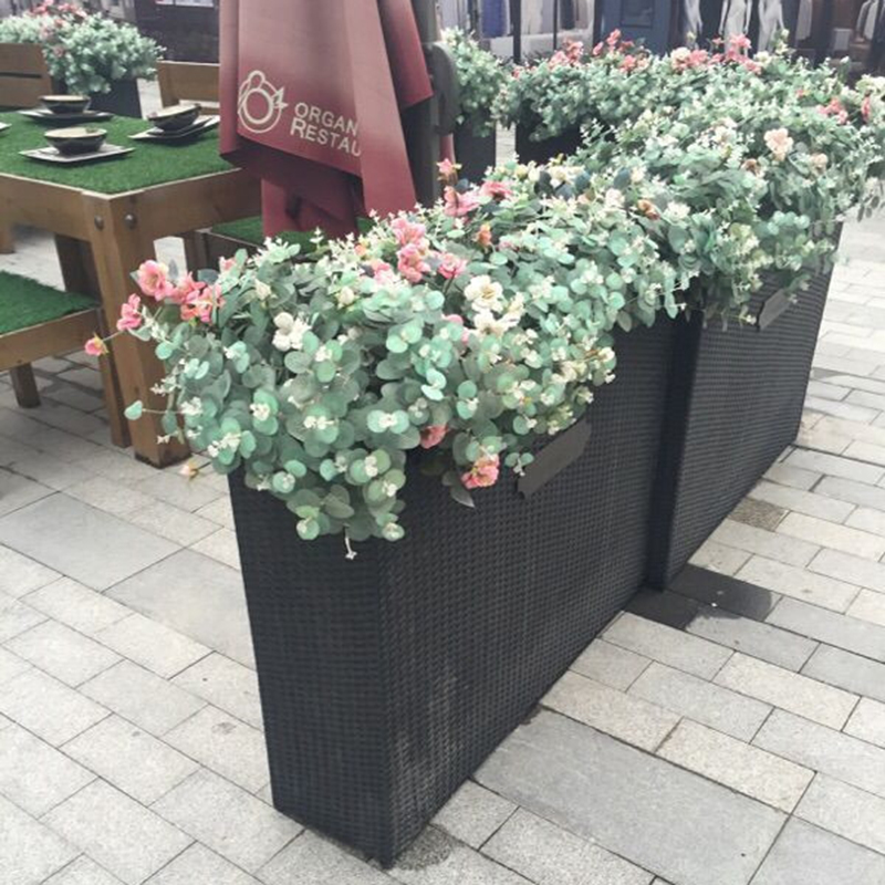 Good Quality Wicker Pot Planter Set – Wicker Decorative Yard Long Flower Planter  – Yufulong
