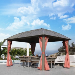 Outdoor Gazebo for Patios Canopy, Waterproof Soft Top Metal Frame Gazebo