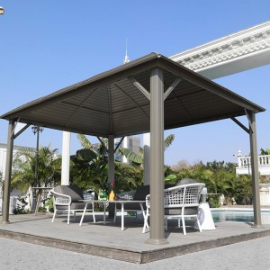 Outdoor Gazebo for Patios Canopy, Waterproof Soft Top Metal Frame Gazebo