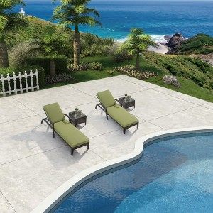 Patio Chaise Lounge Chair Set for Garden, Patio, Balcony, Beach