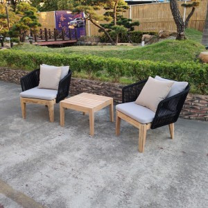 Outdoor Wood Furniture Set For Garden Balcony Poolside Outdoor Living Set