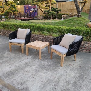 Outdoor Wood Furniture Set For Garden Balcony Poolside Outdoor Living Set