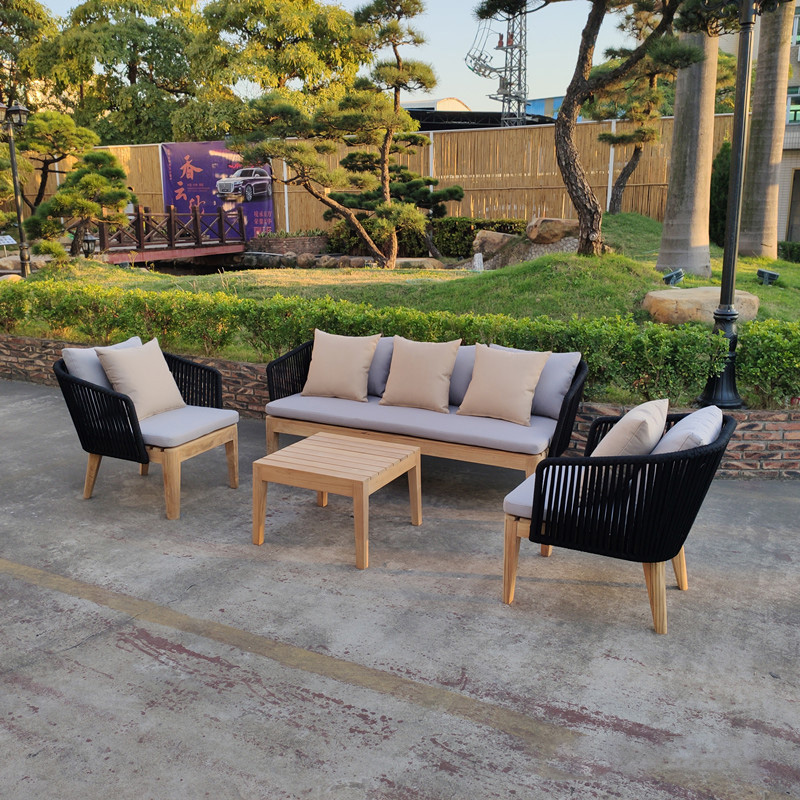 Monaco Modular Sofa Lounger Factory – 
 Outdoor Patio Bench Wood Bench, Patio Loveseat Rope Bench – Yufulong